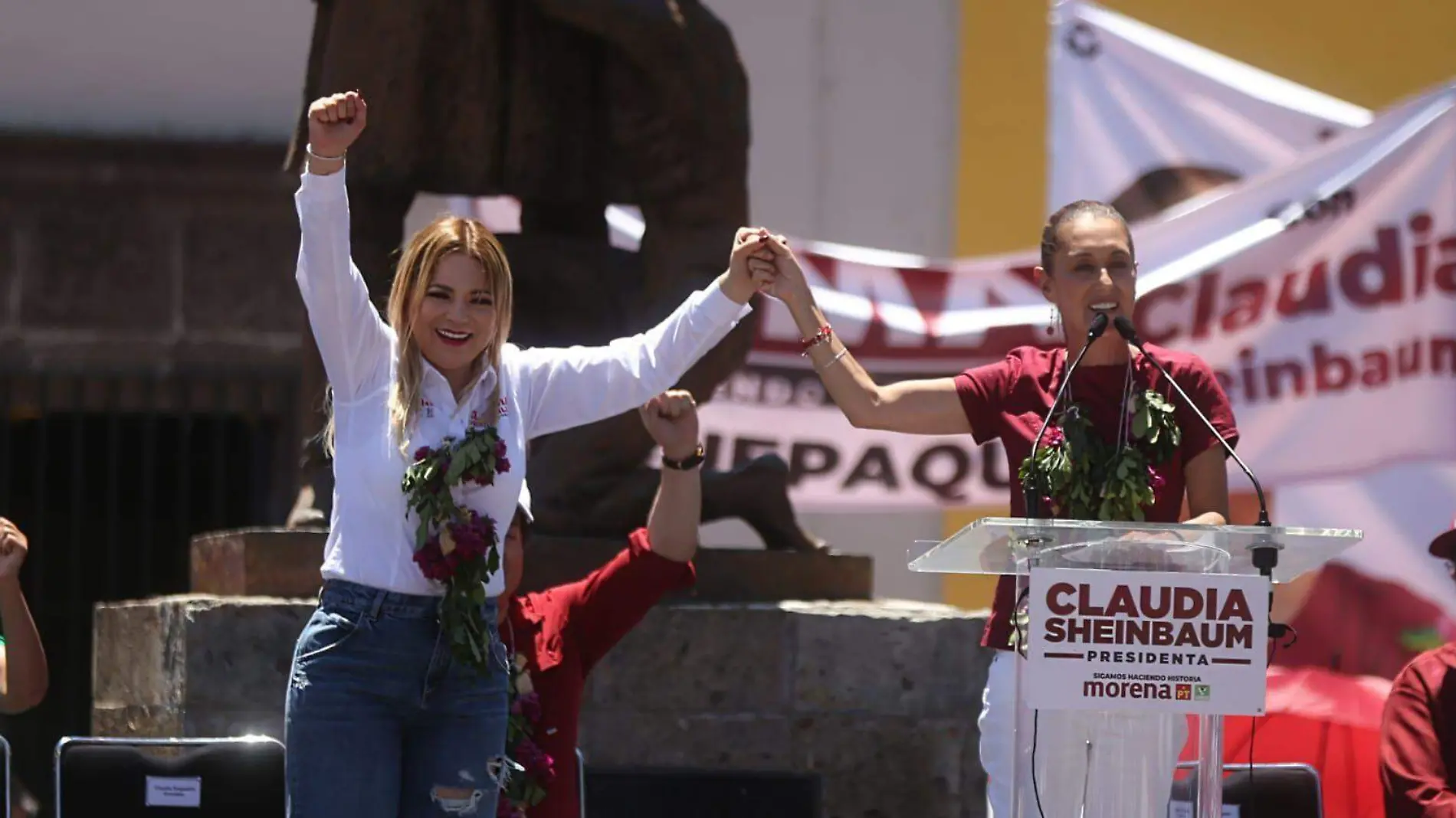 Claudia Delgadillo y Claudia Sheinbaum